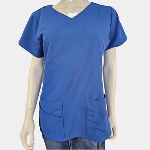 Grey's Anatomy By Barco Short Sleeve V-Neck Signature Srub Top Size M